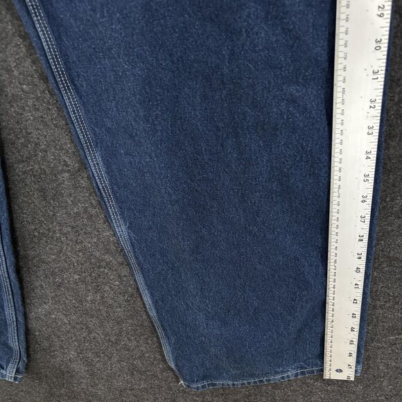 Carhartt Jeans Mens 46x34 Blue Loose Original Fit Work Dungaree Denim Pants - Picture 5 of 12